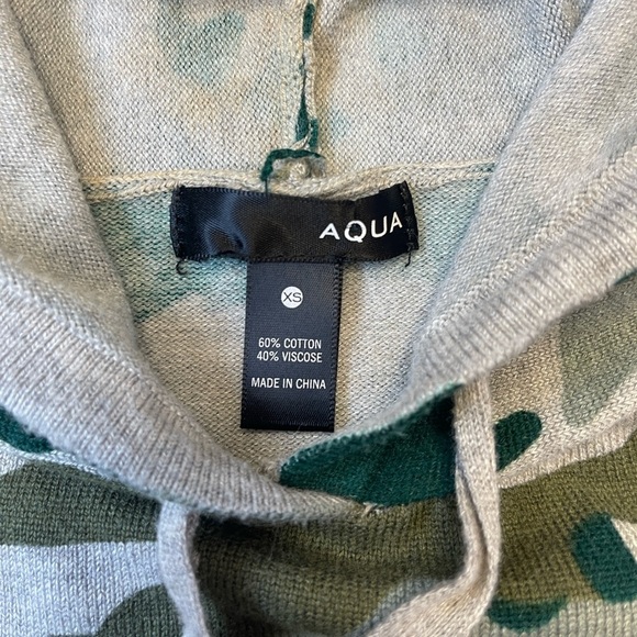 AQUA Camo Hooded Sweatshirt Bloomingdale’s Exclusive Urban Chic Athleisure - XS - Picture 4 of 10